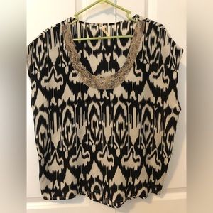 Love Sam silk embellished collar top size small. Good condition. Dry cleaned.